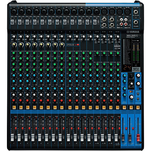 Mezcladora de 20 canales con FX y conexión USB.